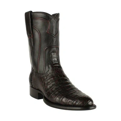 Pre-owned Los Altos Boots Los Altos Handmade Genuine Cherry Crocodile Belly Roper Boot Round Toe 698218