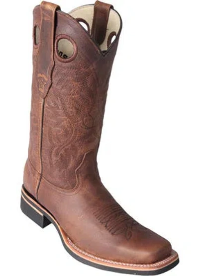 Pre-owned Los Altos Boots Los Altos Honey 2 Square Toe Western Rodeo Cowboy Boots Genuine Leather Ee In Brown