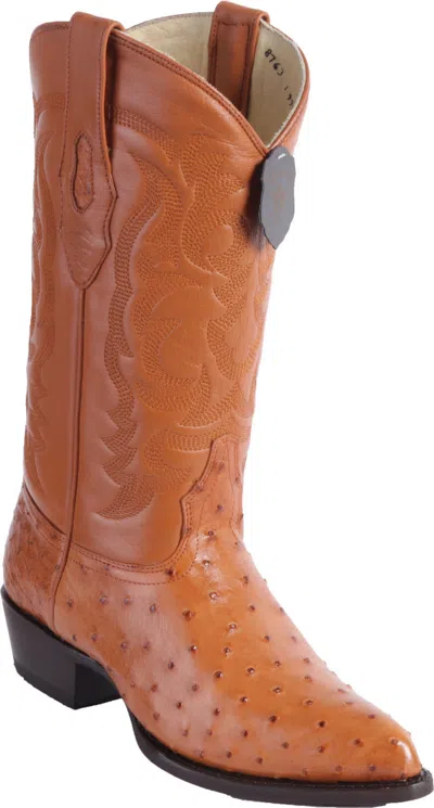 Pre-owned Los Altos Boots Los Altos Men Honey Genuine Full Quill Ostrich Western Cowboy Boot J-toe Ee In Yellow