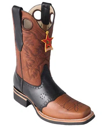 Pre-owned Los Altos Boots Los Altos Honey Square Toe Western Rodeo Cowboy Boots Genuine Leather D Width In Brown