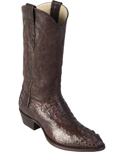 Pre-owned Los Altos Boots Los Altos J-toe Brown Genuine Hornback Crocodile Caiman Western Cowboy Boot D