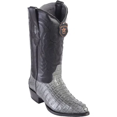 Pre-owned Los Altos Boots Los Altos Men Gray Genuine Crocodile Caiman Tail Western Cowboy J-toe Boot Ee+