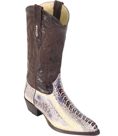 Pre-owned Los Altos Boots Los Altos Men Natural Genuine Ostrich Leg Western Cowboy Boot J-toe (d) 990549 In Multicolor
