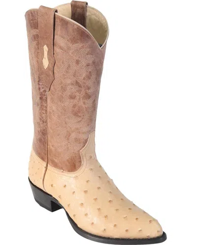 Pre-owned Los Altos Boots Los Altos Oryx Genuine Full Quill Ostrich J-toe Western Boot (d) 990311