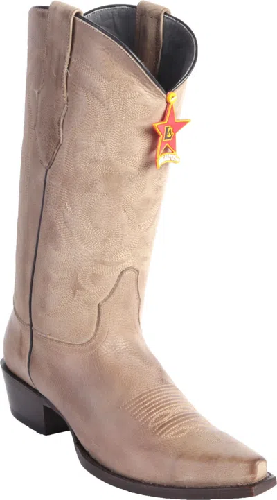 Pre-owned Los Altos Boots Los Altos Pomex Genuine Premium Leather Snip Toe Cowboy Western Boots Ee In Beige