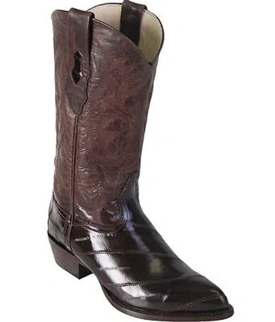 Pre-owned Los Altos Boots Los Altos Women Brown Genuine Eel Western Cowboy Boot (m) L090807