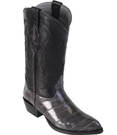 Pre-owned Los Altos Boots Los Altos Women Gray Genuine Eel Western Cowboy Boot (m) L090809