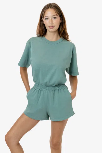 Los Angeles Apparel 1214gd - Heavy Jersey Garment Dye Short Shorts In Green