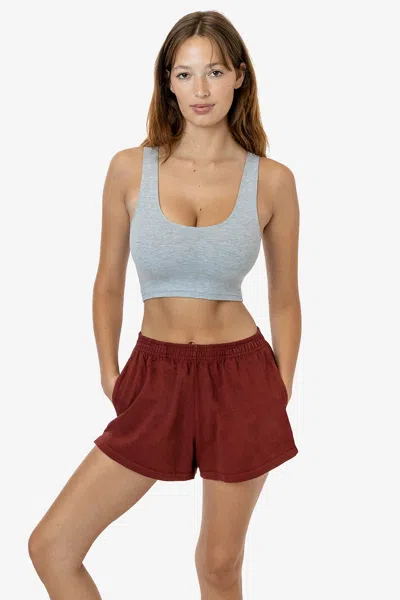 Los Angeles Apparel 1214gd - Heavy Jersey Garment Dye Short Shorts In Gray