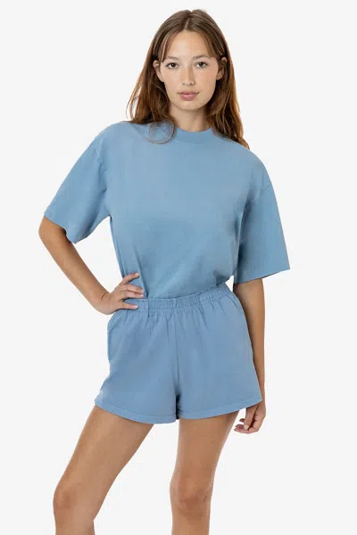 Los Angeles Apparel 1214gd - Heavy Jersey Garment Dye Short Shorts In Blue