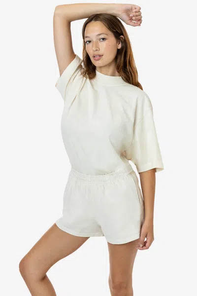 Los Angeles Apparel 1214gd - Heavy Jersey Garment Dye Short Shorts In White
