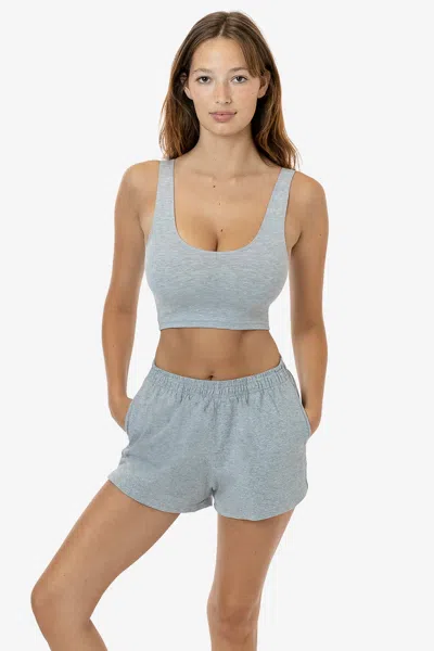 Los Angeles Apparel 1214gd - Heavy Jersey Garment Dye Short Shorts In Gray