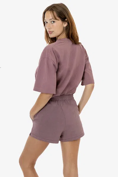 Los Angeles Apparel 1214gd - Heavy Jersey Garment Dye Short Shorts In Purple