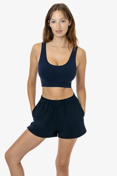 Los Angeles Apparel 1214gd - Heavy Jersey Garment Dye Short Shorts In Blue