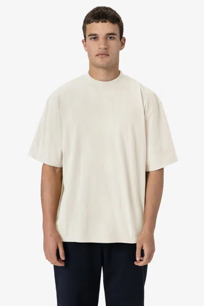 Los Angeles Apparel 1825gd - Oversized Short Sleeve High Mockneck T-shirt In Neutral