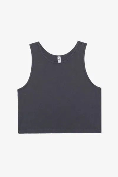 Los Angeles Apparel 1833gd - Garment Dye Mid-tank In Blue