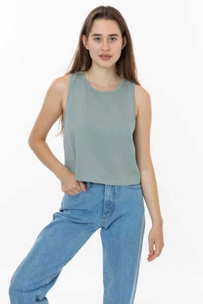 Los Angeles Apparel 1833gd - Garment Dye Mid-tank In Gray