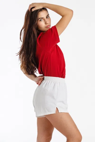 Los Angeles Apparel 20001 - Fine Jersey Crew Neck T-shirt In Red