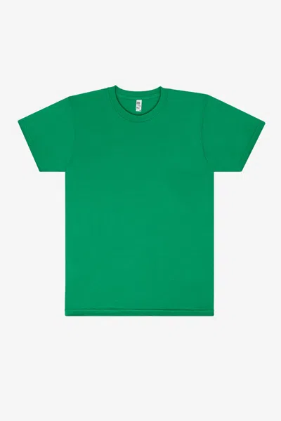 Los Angeles Apparel 20001 - Fine Jersey Crew Neck T-shirt In Green