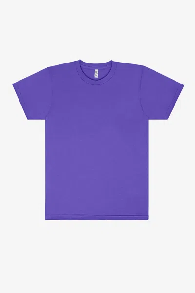 Los Angeles Apparel 20001 - Fine Jersey Crew Neck T-shirt In Purple