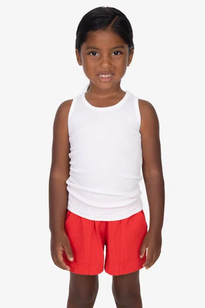 Los Angeles Apparel 21108 - Toddler 2x1 Cotton Rib Tank In White