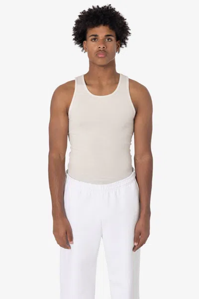 Los Angeles Apparel 21x408gd - 2x1 Cotton Rib Tank In Neutral
