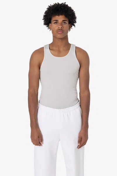 Los Angeles Apparel 21x408gd - 2x1 Cotton Rib Tank In Gray