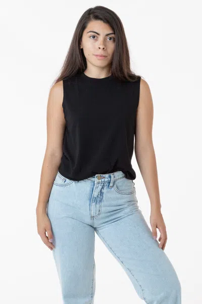 Los Angeles Apparel 2865gd - Women's Garment Dye Muscle Tank In Black