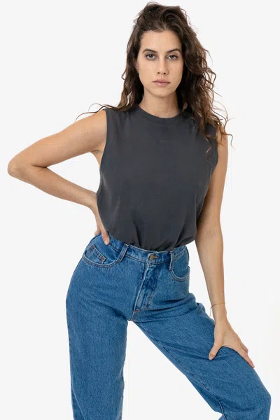 Los Angeles Apparel 2865gd - Women's Garment Dye Muscle Tank In Blue