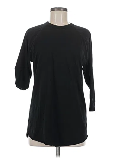 Pre-owned Los Angeles Apparel 3/4 Sleeve T-shirt In Black