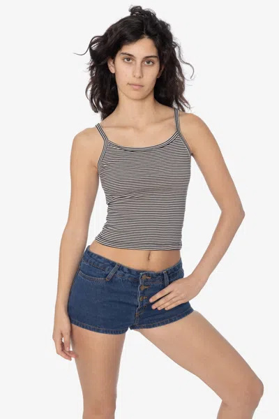 Los Angeles Apparel 43011 - Baby Rib Spaghetti Tank In Neutral