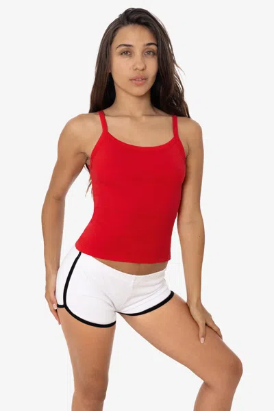 Los Angeles Apparel 43011 - Baby Rib Spaghetti Tank In Red