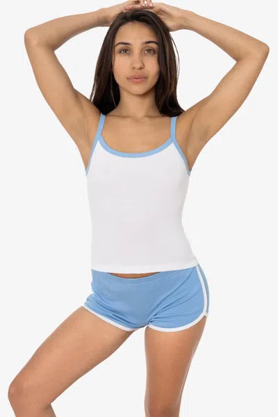 Los Angeles Apparel 43011 - Baby Rib Spaghetti Tank In Blue
