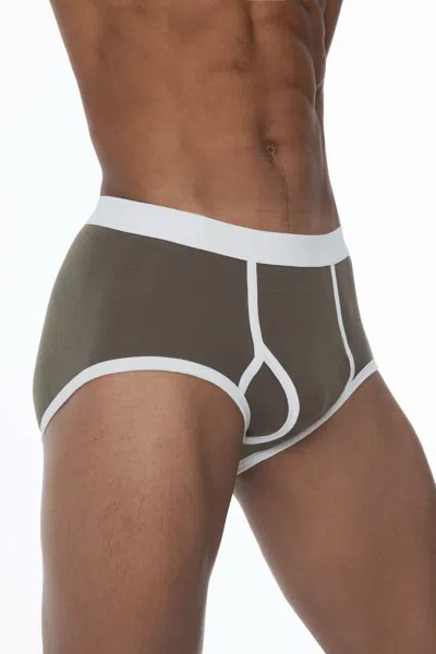 Los Angeles Apparel 44015 - Men's Baby Rib Brief In Green