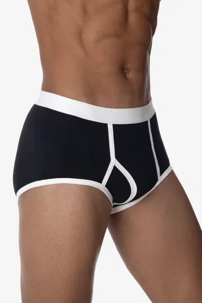 Los Angeles Apparel 44015 - Men's Baby Rib Brief In Black