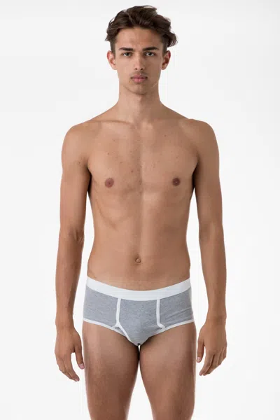 Los Angeles Apparel 44015 - Men's Baby Rib Brief In Gray