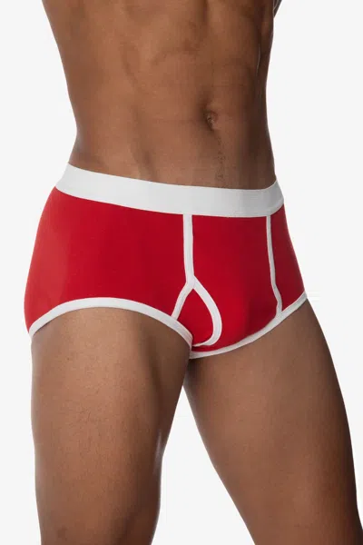 Los Angeles Apparel 44015 - Men's Baby Rib Brief In Red