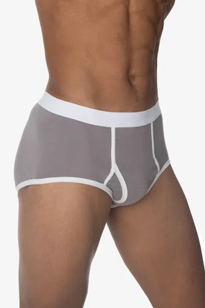Los Angeles Apparel 44015 - Men's Baby Rib Brief In Gray