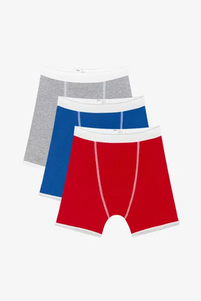 Los Angeles Apparel 44043-3pk - 3 Pack Men's Baby Rib Boxer Brief In Multi