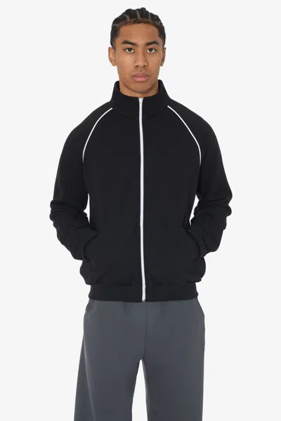 Los Angeles Apparel 5455 - California Fleece Track Jacket In Black