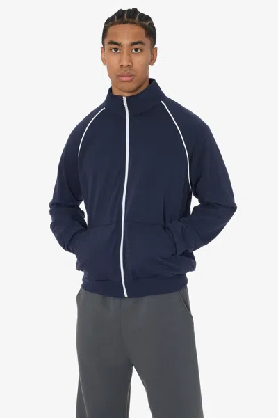 Los Angeles Apparel 5455 - California Fleece Track Jacket In Blue