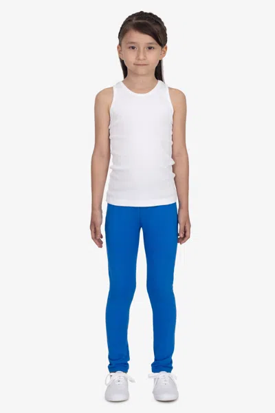 Los Angeles Apparel 81280 - Kids Cotton Spandex Legging In Blue