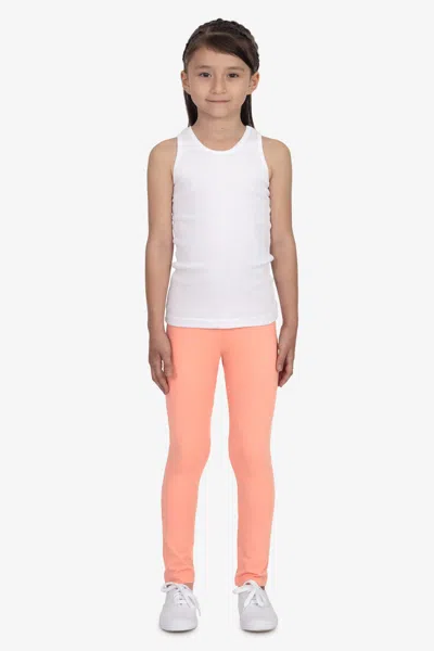 Los Angeles Apparel 81280 - Kids Cotton Spandex Legging In Peach Beach