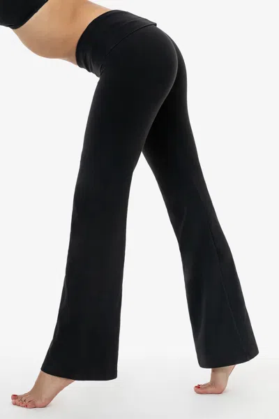 Los Angeles Apparel 8300gd - Garment Dye Yoga Legging In Black