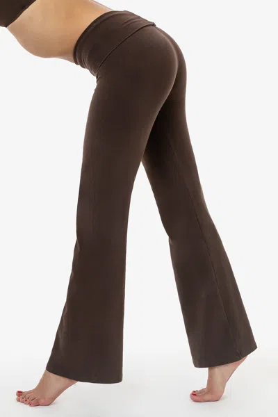 Los Angeles Apparel 8300gd - Garment Dye Yoga Legging In Brown