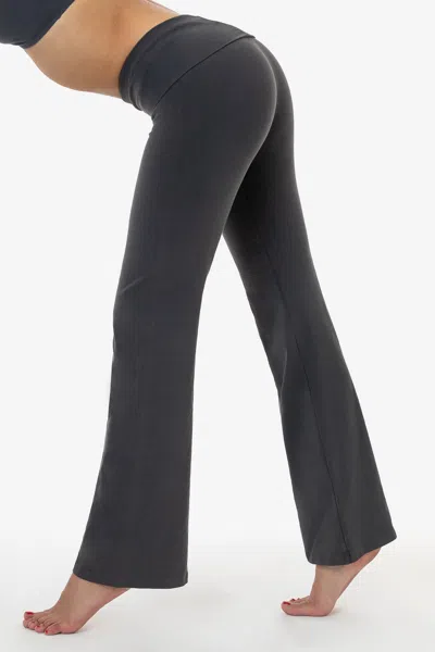 Los Angeles Apparel 8300gd - Garment Dye Yoga Legging In Gray