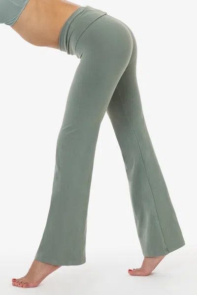 Los Angeles Apparel 8300gd - Garment Dye Yoga Legging In Gray