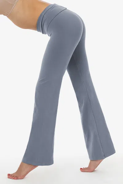 Los Angeles Apparel 8300gd - Garment Dye Yoga Legging In Gray