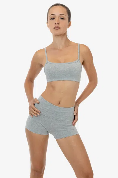 Los Angeles Apparel 83016gd - Garment Dye Basic Bralette In Gray