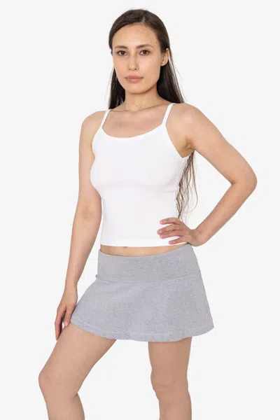Los Angeles Apparel 8335gd - Garment Dye Cotton Spandex Yoga Skirt In Gray